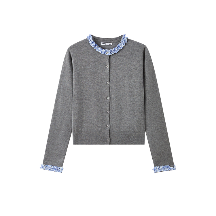 SPAO Sweaters Women's Crew Neck Moderate Cardigan