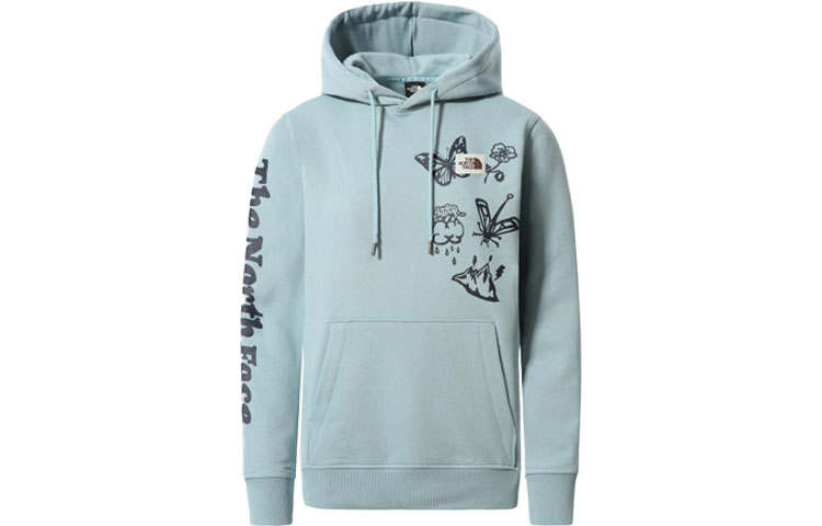 THE NORTH FACE Sweatshirts Women's Turquoise Hooded Moderate Regular