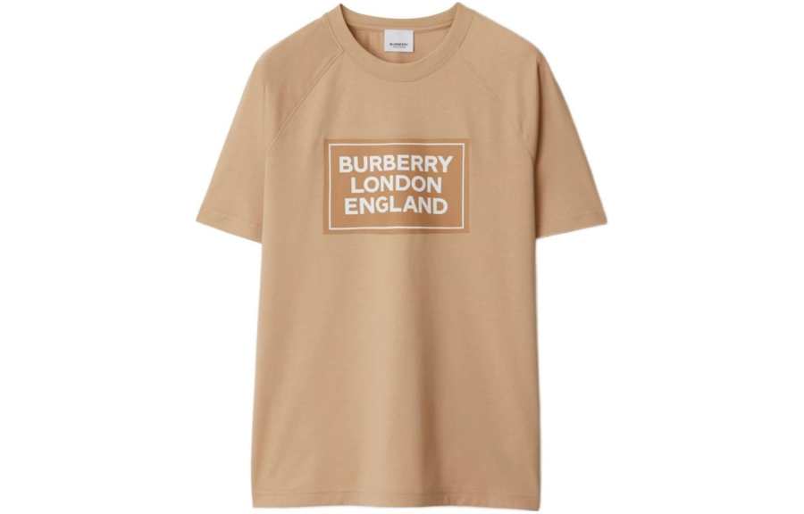 Burberry SS24 Raglan Sleeve T Shirt Women's Soft Tawny