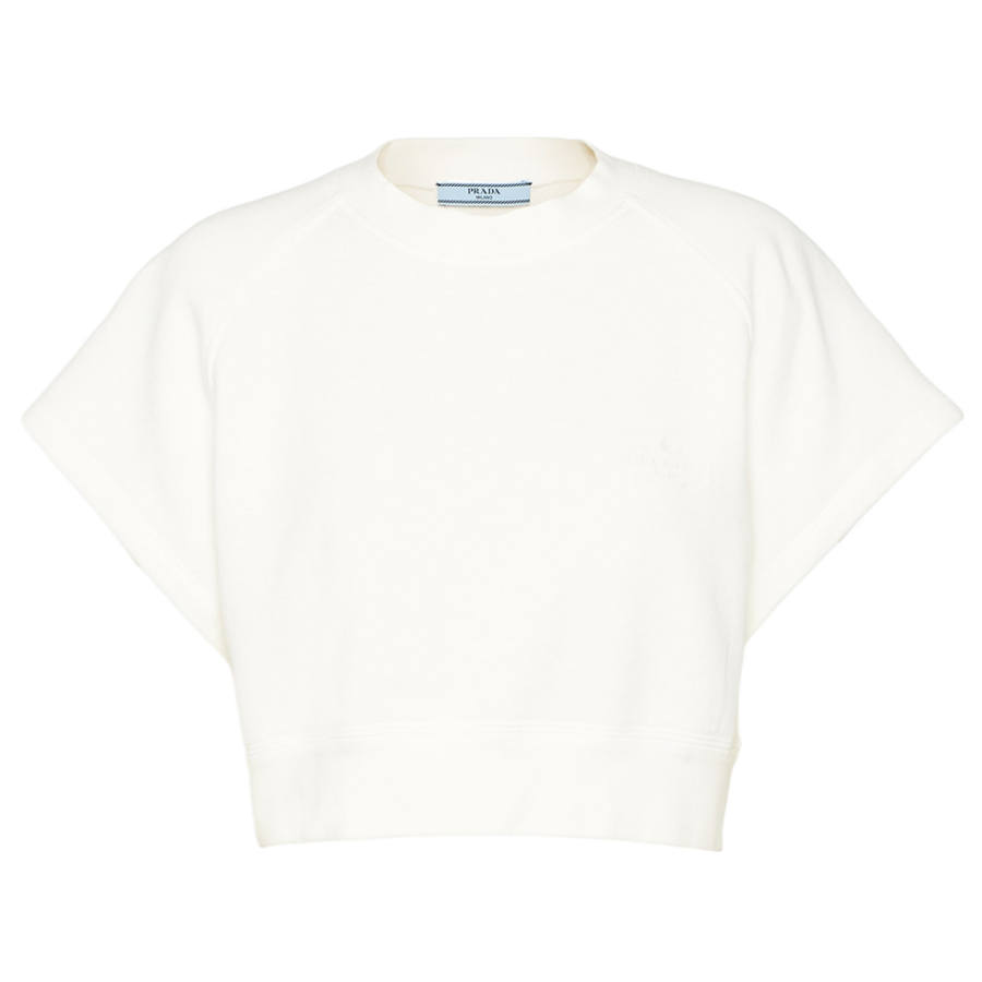 PRADA PRADA SS24 Raglan Sleeve T Shirt Women's White