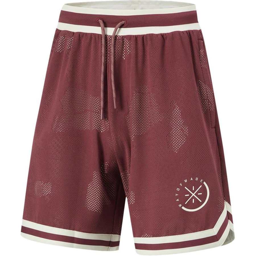 Li-Ning Li Ning Casual Shorts Men's Dark Red Purple