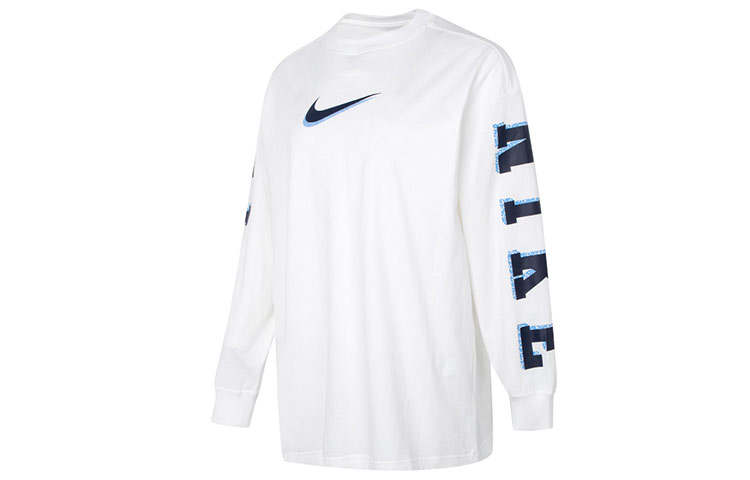 Nike Nike Women'ss Oc 1 Ls Os Knit Crewneck Sport T-Shirt White