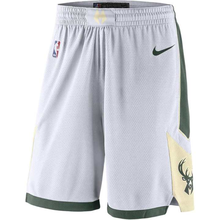 Nike Nike Milwaukee BucksDri Fit Basketball Shorts Men's White Green