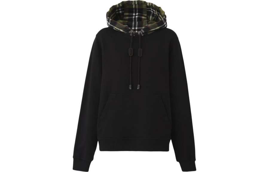 Burberry Checked Hooded Jumper