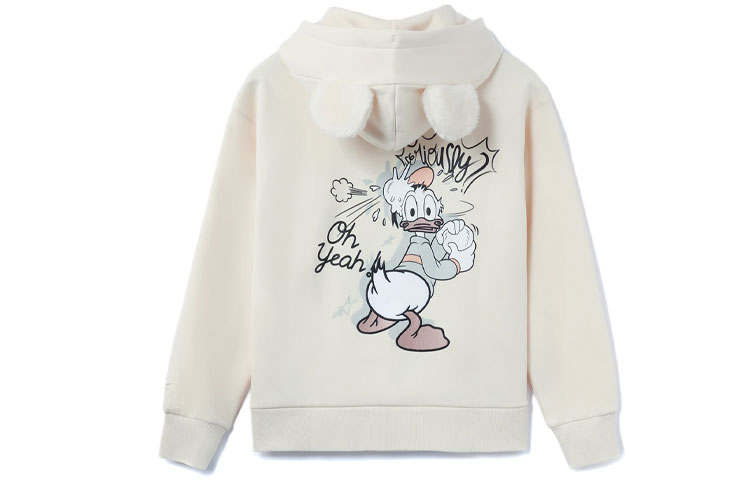 Li-Ning Li Ning X Disney Sweatshirts Women's Beige Hooded Thickened Regular