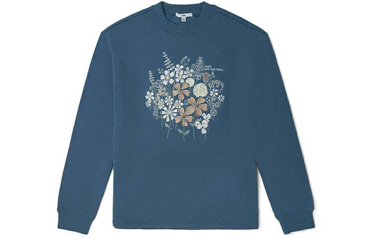 Vans Vans Sweatshirts Women's Blue Crew Neck Moderate Regular