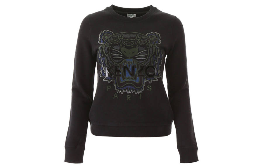 KENZO Sweatshirts Women's Black Crew Neck Moderate Regular