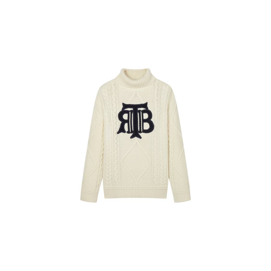 Teenie Weenie Sweaters Women's Ivory White Turtleneck Moderate Other
