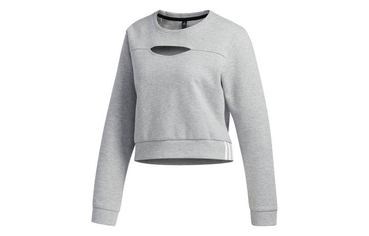 Adidas Adidas Sweatshirts Women's Gray Crew Neck Moderate Regular
