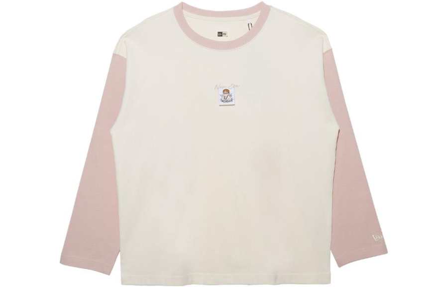 New Era T Shirts Women's Ivory White Crew Neck Moderate