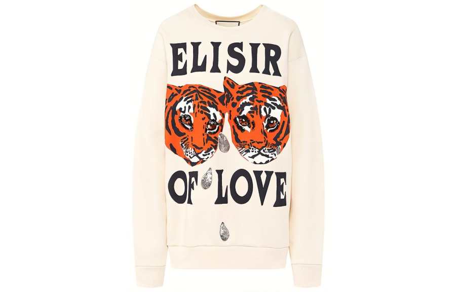 GUCCI Sweatshirts Women's White Crew Neck Moderate Regular