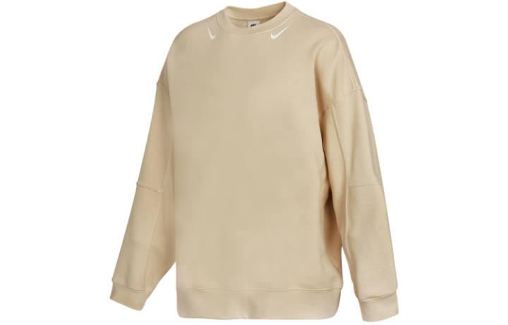 Nike Nike Sweatshirts Women's Beige Crew Neck Thickened Regular