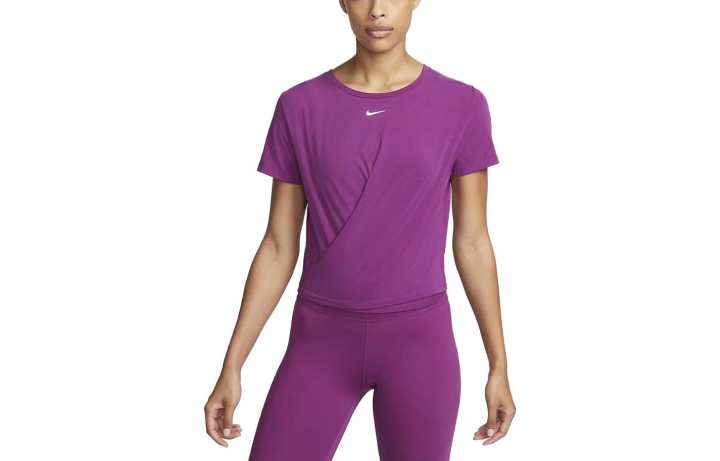 Nike Nike T Shirts Women's Purple Crew Neck Moderate Straight Fit