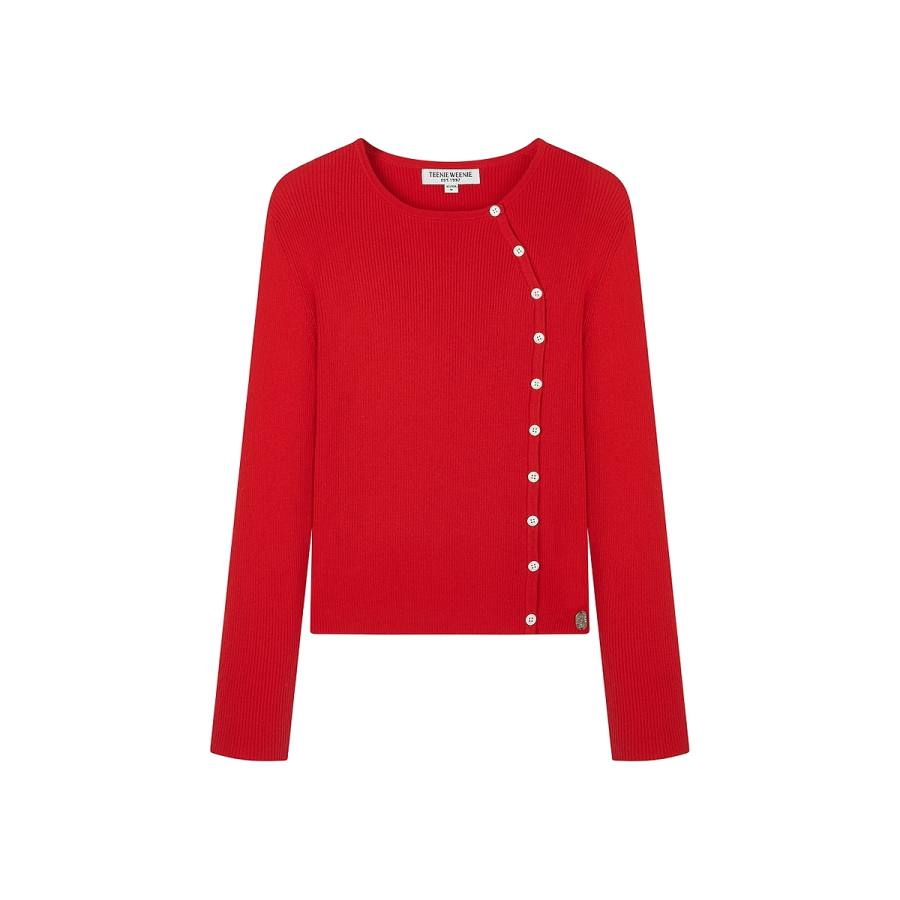Teenie Weenie Sweaters Women's Crew Neck Moderate Cardigan