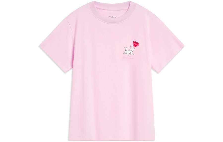 Li-Ning Li Ning x Disney Sports Trendy Collection T Shirt Women's Cherry Blossom Pink