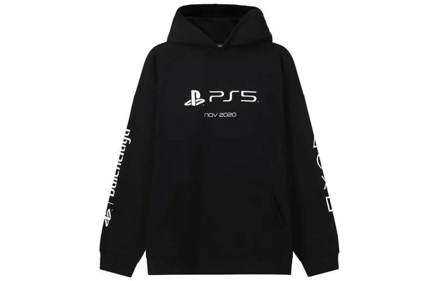 Balenciaga X PlayStation Oversize Cotton Hoodie Black