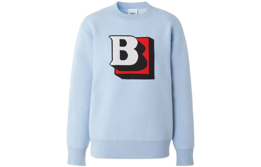 Burberry SS22 Knitwear Letter Women's Blue