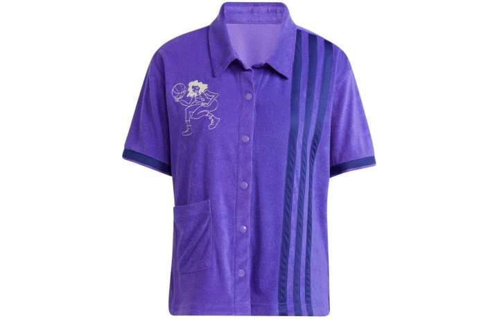 Adidas Adidas Shirts Women's Purple Lapel Moderate