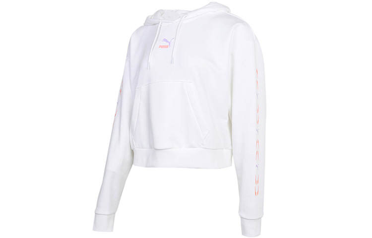 PUMA Sweatshirts Women's Puma White Hooded Moderate Regular