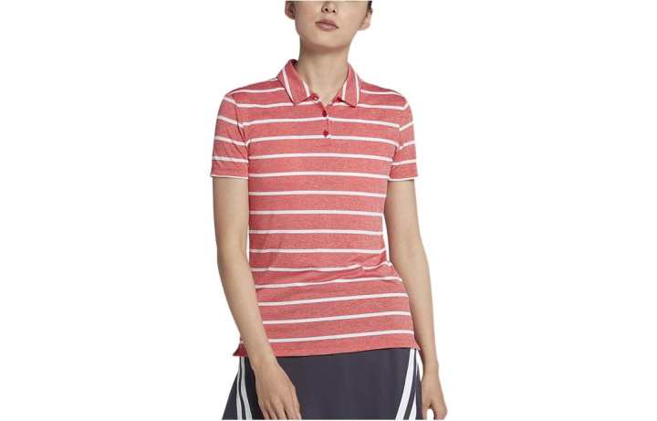 Nike Nike Polo Shirts Women's Red Polo Collar Moderate Straight Fit