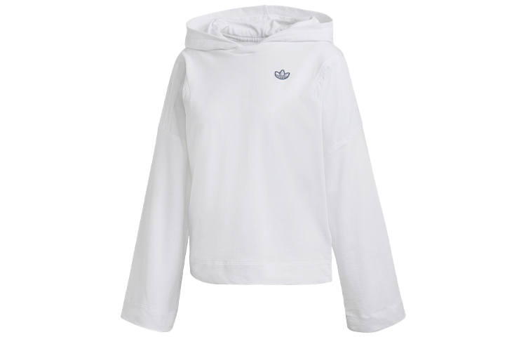 Adidas Originals Sweatshirts Women's White Hooded Moderate Regular