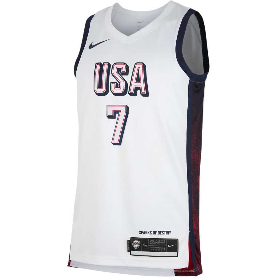 Nike Nike United States Olympic Basketball Team Collection SS24 Dri FIT Basketball Jersey Men's White