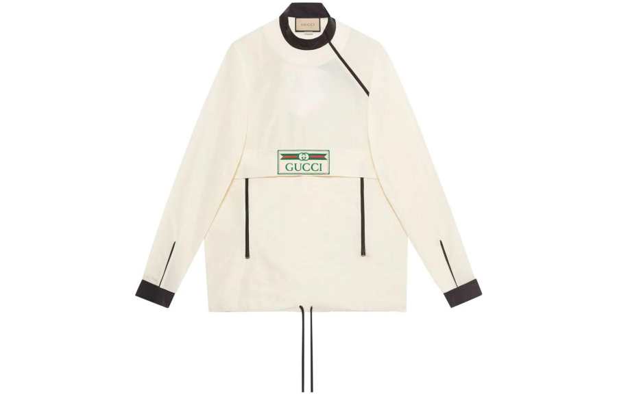 GUCCI Sweatshirts Women's White Stand Collar Moderate