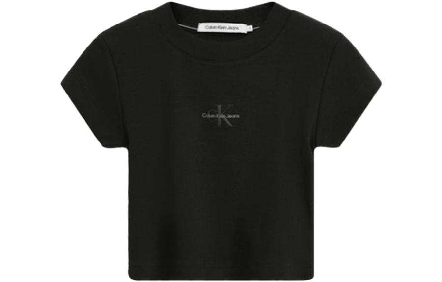 CALVIN KLEIN Set in Sleeve T Shirt Women's Black