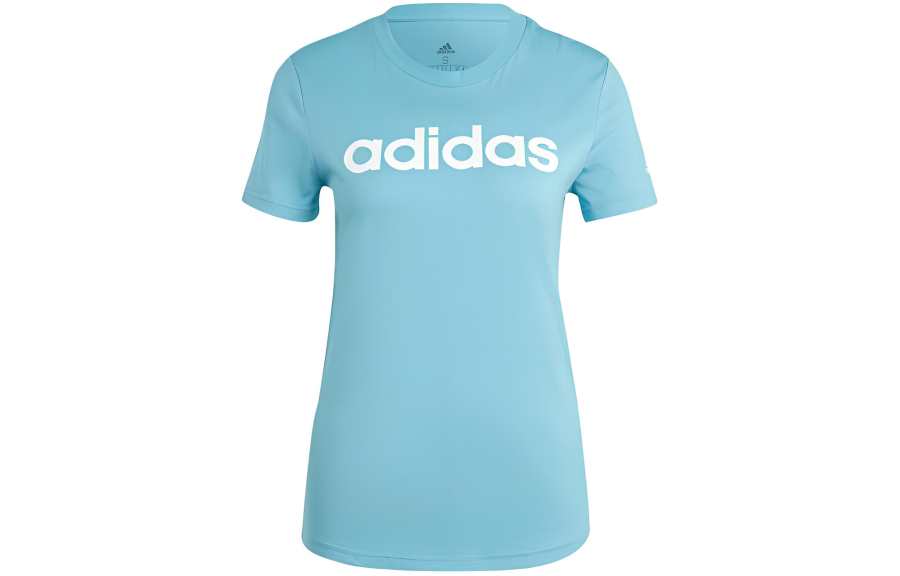 Adidas Adidas T Shirts Women's Blue Crew Neck Moderate Straight Fit