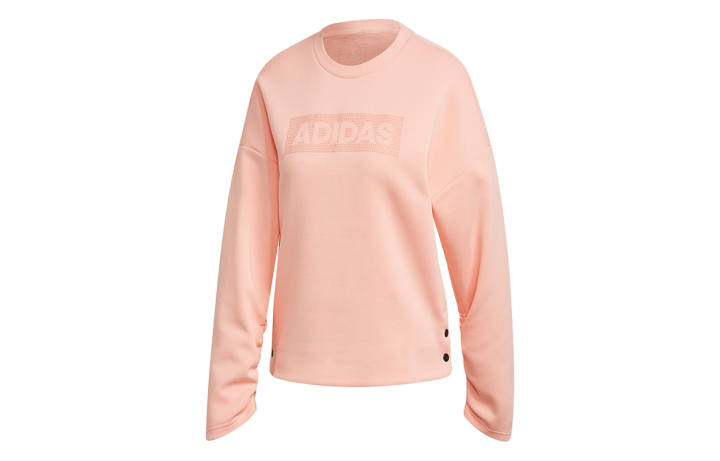 Adidas Adidas Sweatshirts Women's Pink Crew Neck Moderate Regular