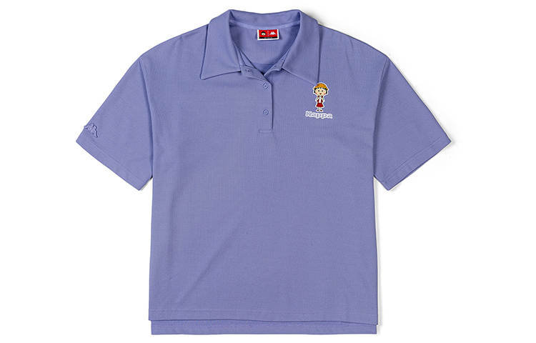Kappa Polo Shirts Women's Charming Purple 4112 Polo Collar Moderate Straight Fit