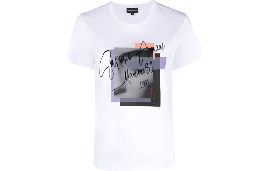 EMPORIO ARMANI T Shirts Women's White Crew Neck Moderate Other