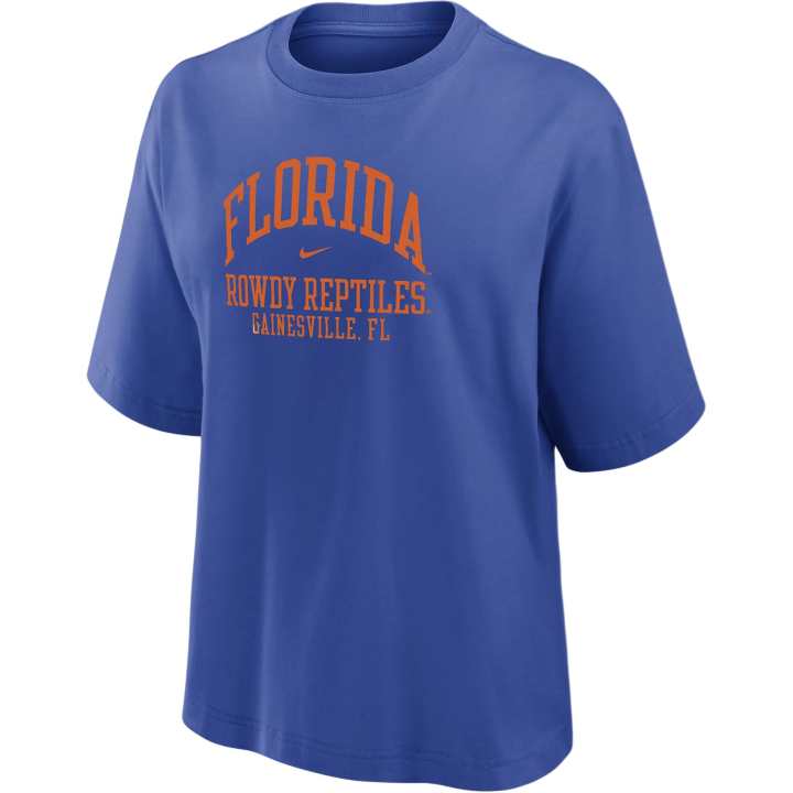 Nike Nike T Shirts Women's Blue Crew Neck Moderate Straight Fit