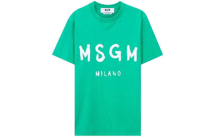 MSGM MSGM Drop Shoulder Sleeve T Shirt Women's