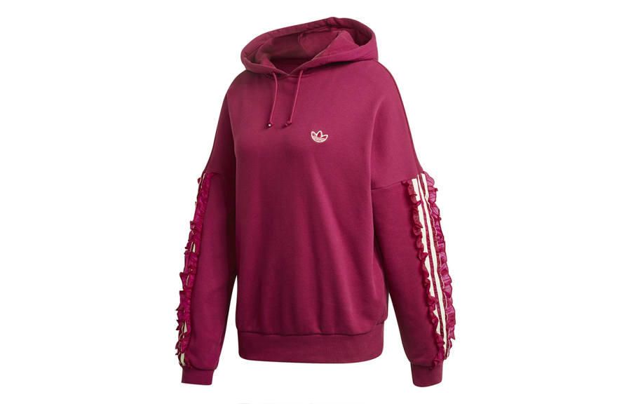 Adidas Originals Sweatshirts Women's Burgundy Hooded Moderate