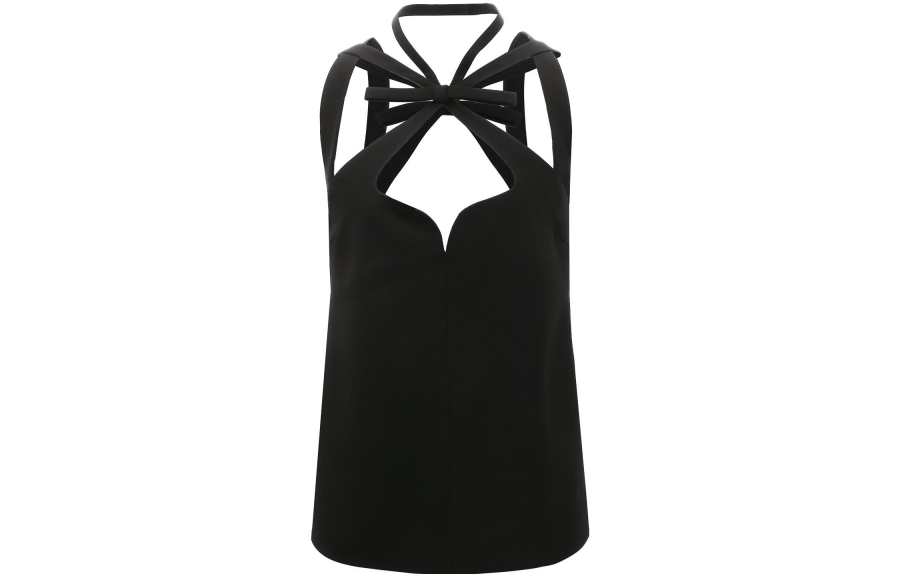 GUCCI T Shirts Women's Black V Neck Moderate Straight Fit