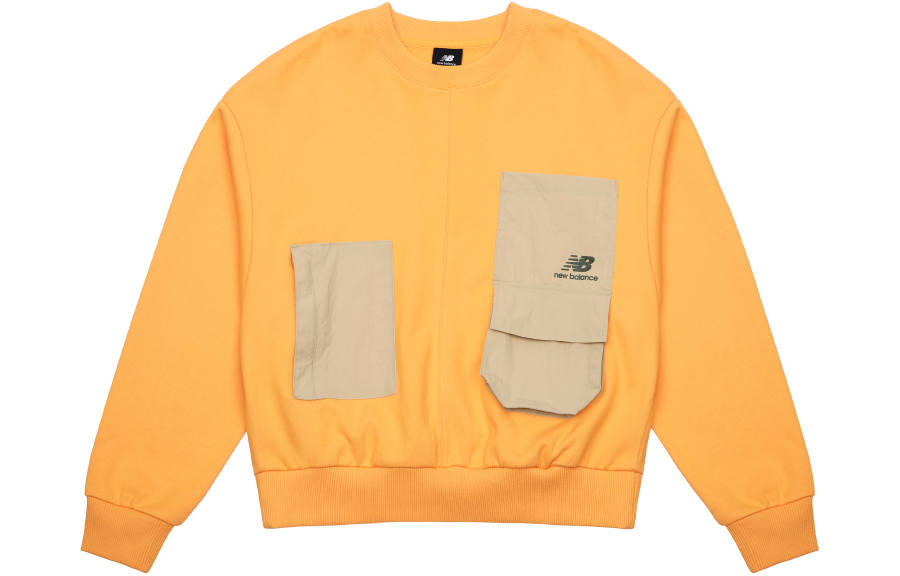 New Balance New Balance Sweatshirts Women's Orange Red Crew Neck Moderate Regular