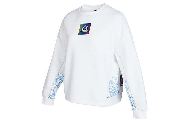 Adidas Adidas Sweatshirts Women's White Crew Neck Moderate Regular