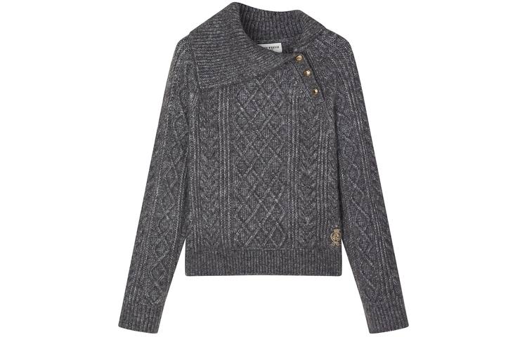 Teenie Weenie Sweaters Women's Lapel Thickened A Line
