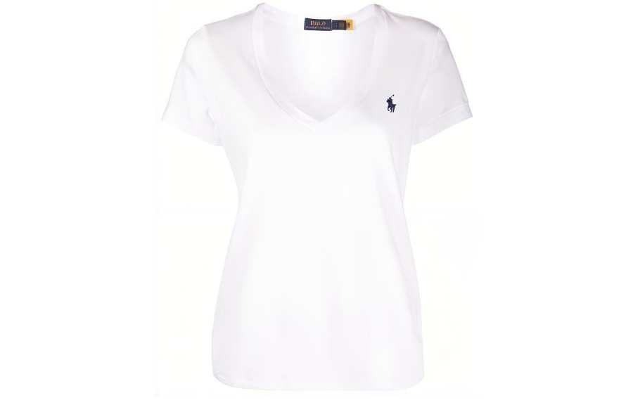 Polo Ralph Lauren Pony Embroidered V Neck T Shirt
