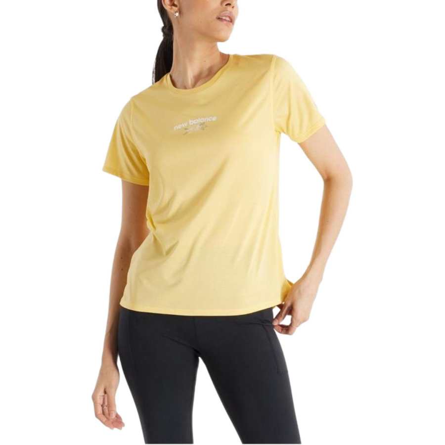 New Balance New Balance Regular T Shirt Women's Yellow