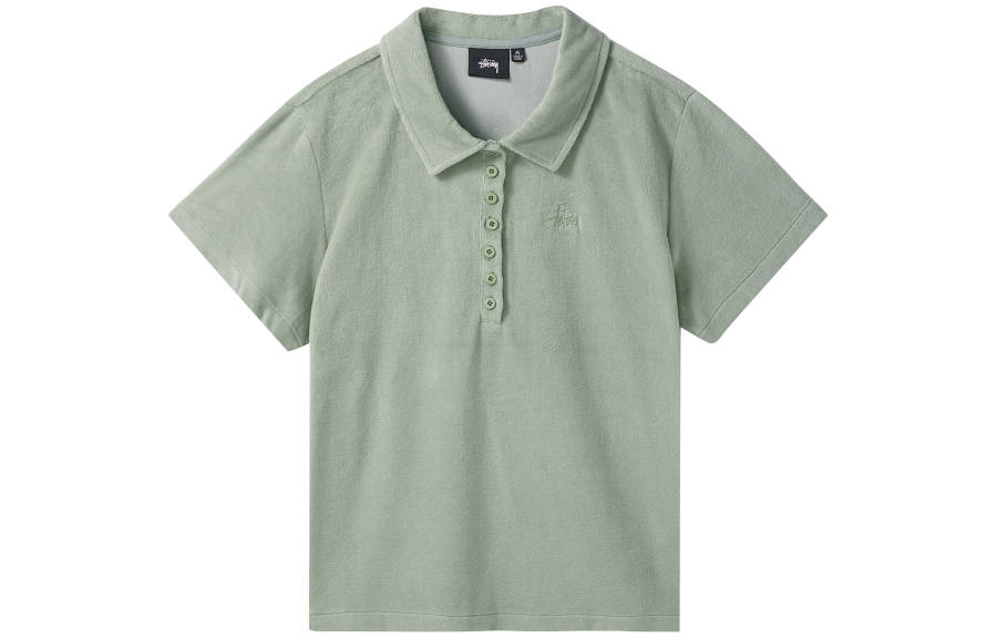 Stussy Cotton Polo Shirt Women's Gray
