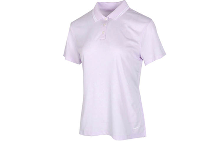 Nike Nike Dri Fit Polo Shirts Women's Light Purple Polo Collar Moderate Straight Fit