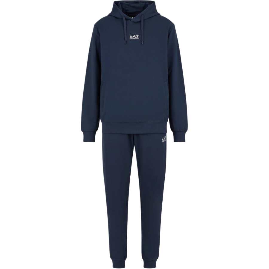 EMPORIO ARMANI EA7 SS24 Sweatshirt Set Men's Navy Blue