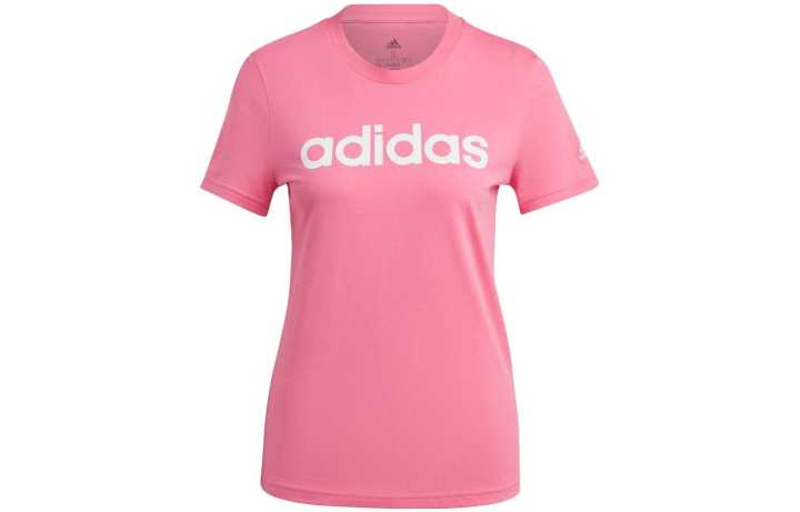 Adidas Adidas T Shirts Women's Pink Crew Neck Moderate Straight Fit