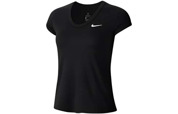 Nike Nike T Shirts Women's Black Crew Neck Moderate Straight Fit