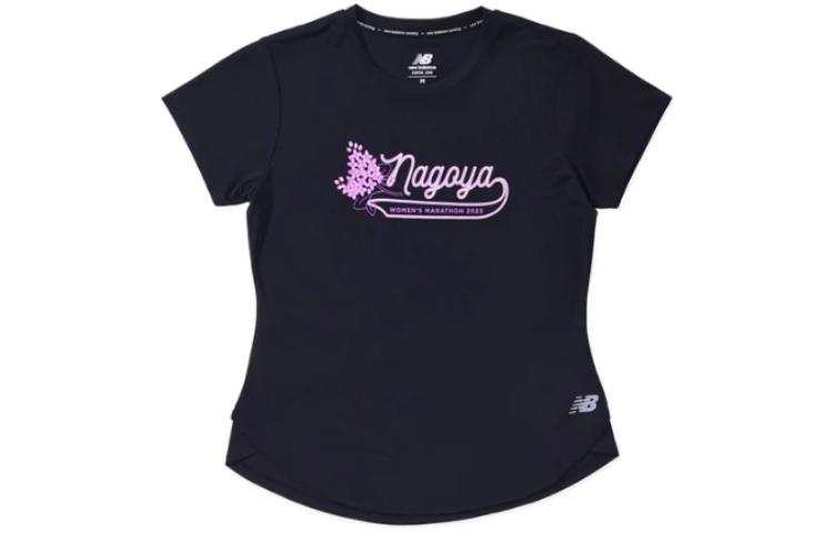 New Balance New Balance T Shirts Women's Black Crew Neck Moderate Straight Fit