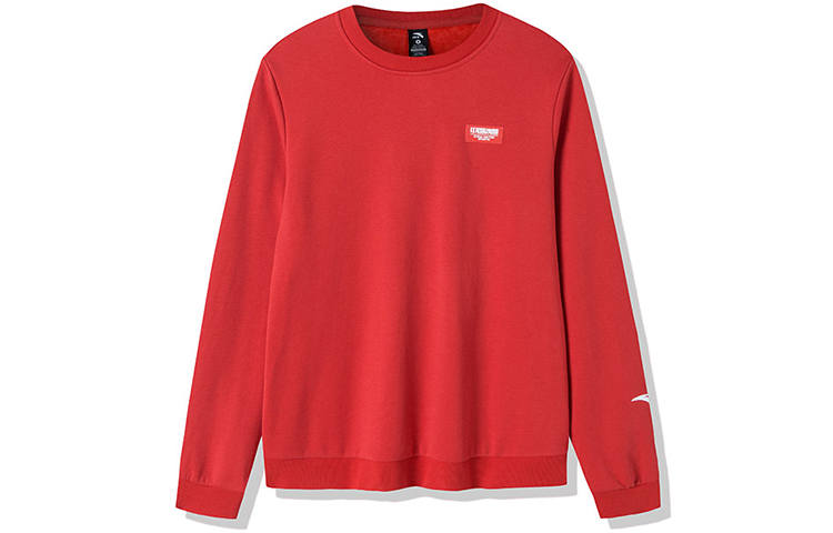 ANTA Outdoor Collection Sweatshirts Women's Red Crew Neck Thickened Regular
