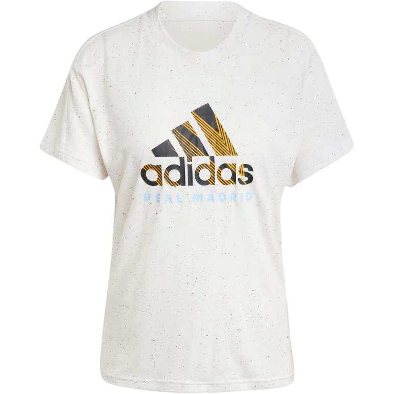 Adidas Adidas Real Madrid T Shirts Women's White Crew Neck Moderate