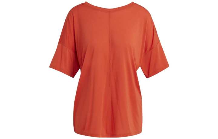 Adidas Adidas T Shirts Women's Red Crew Neck Moderate Straight Fit